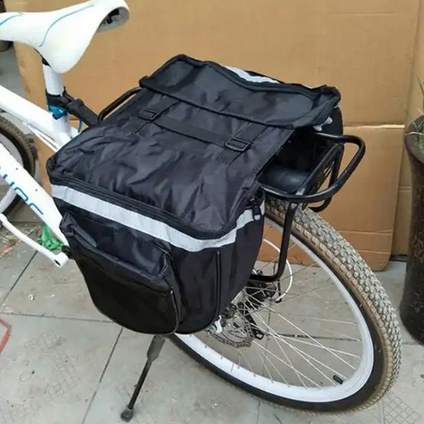 Torba rowerowa sakwa na rower bagażnik duża 2 komory podwójna kufer