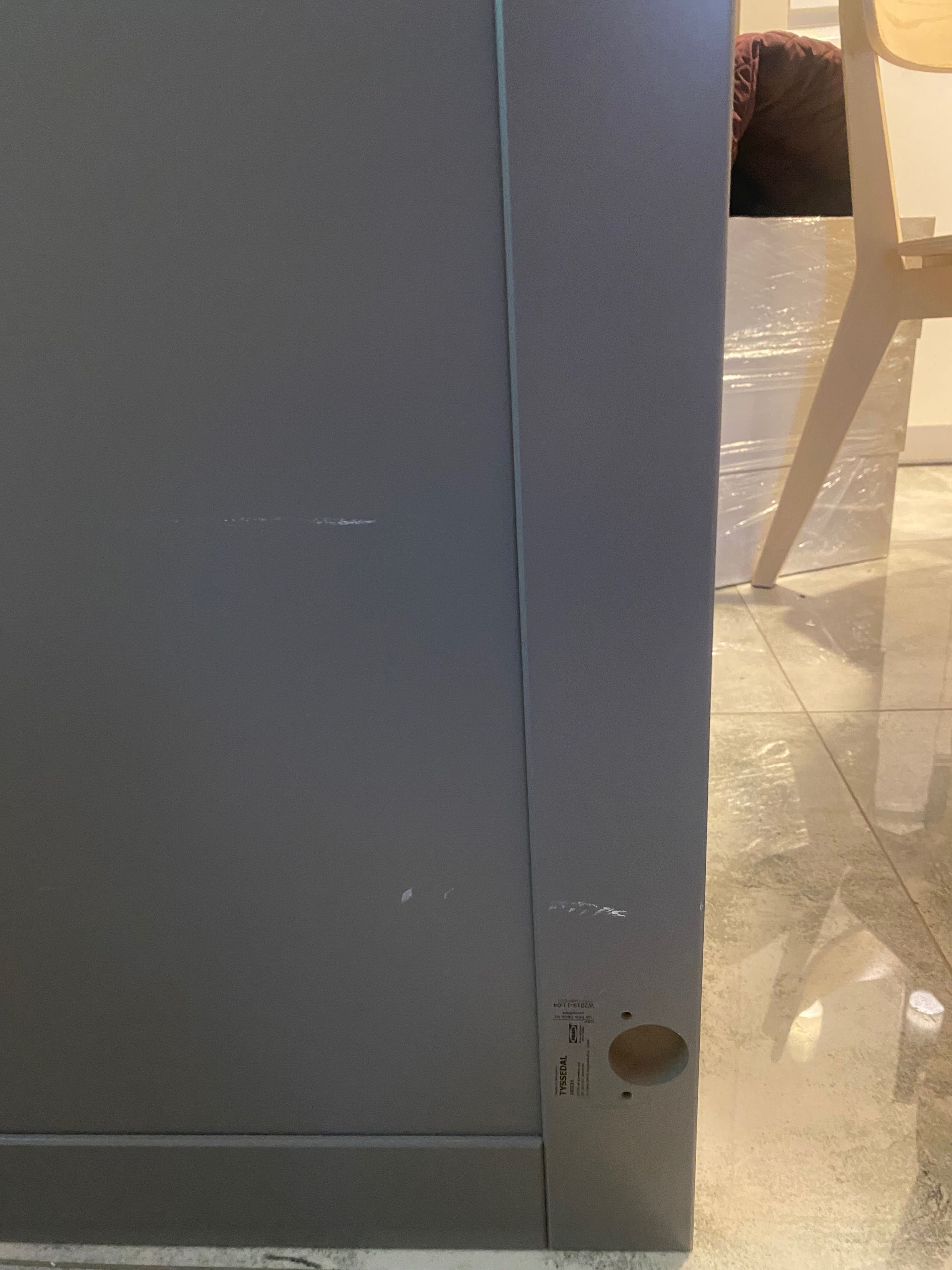 Drzwi Tyssedal 2 skrzydła Ikea szare