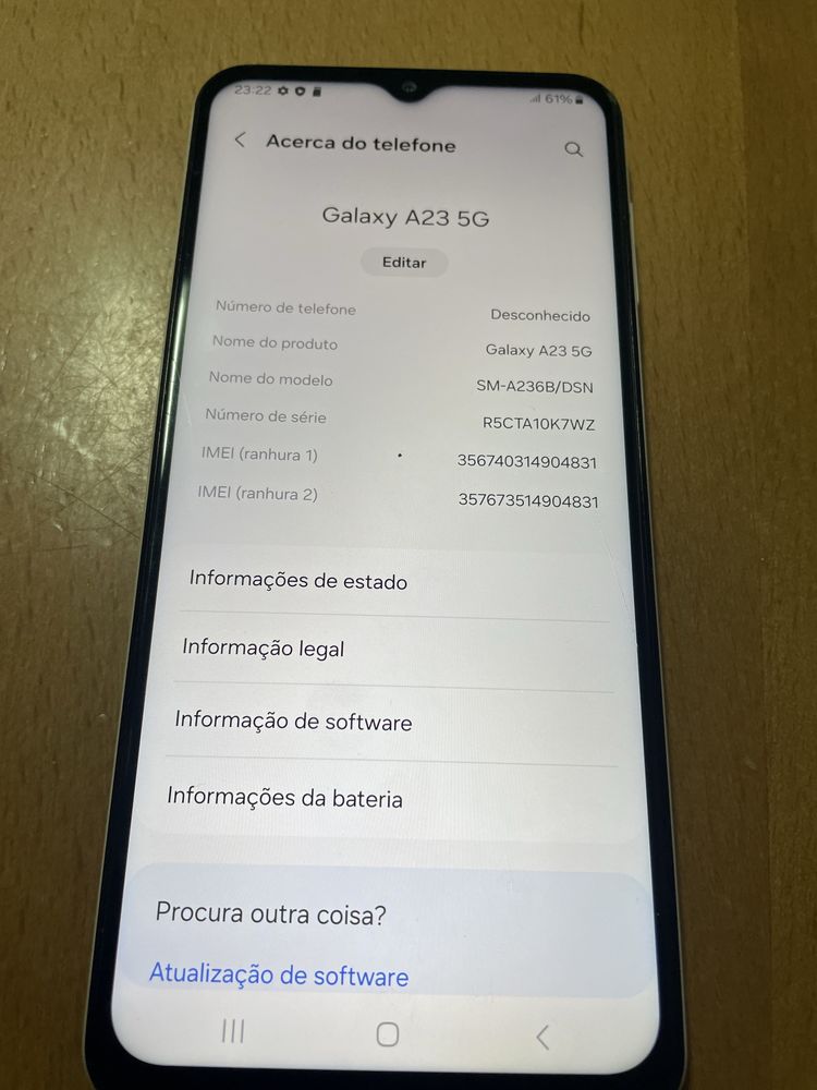 Telemóvel Samsung A23 5G Dual sim