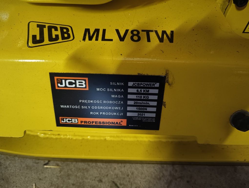 Zagęszczarka jcb 110 kg Nowa markowa