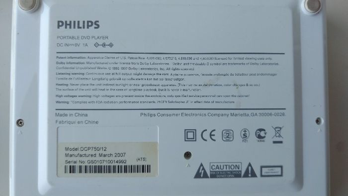 Leitor portatil DVD Philips DCP 750