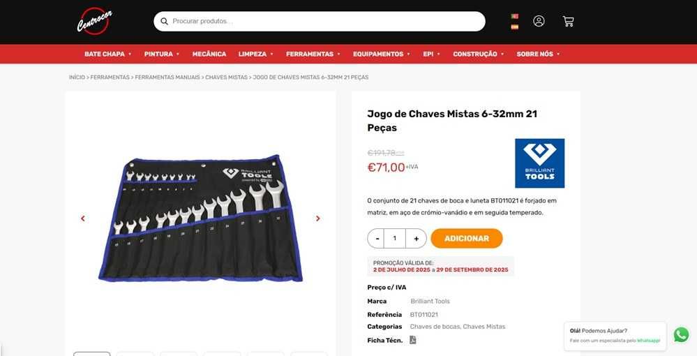 Brilliant Tools Conjunto de 21 chaves (1474)