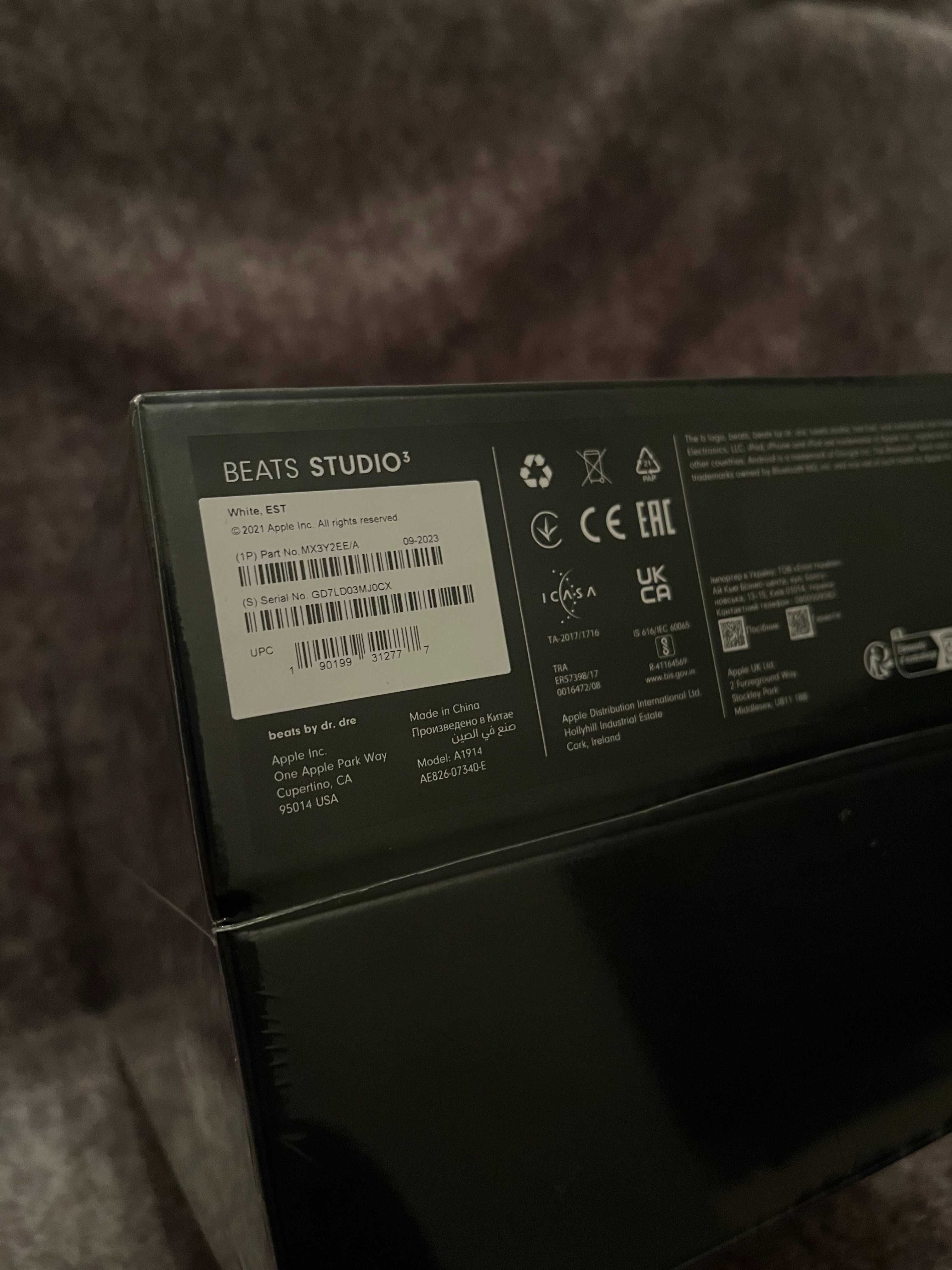 Słuchawki BEATS BY DR. DRE Beats Studio 3 Wireless Białe / NOWE / KRK