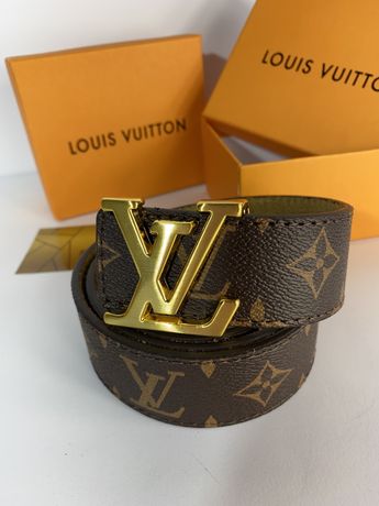 Pasek skórzany Louis Vuitton Skóra naturalna Premium
