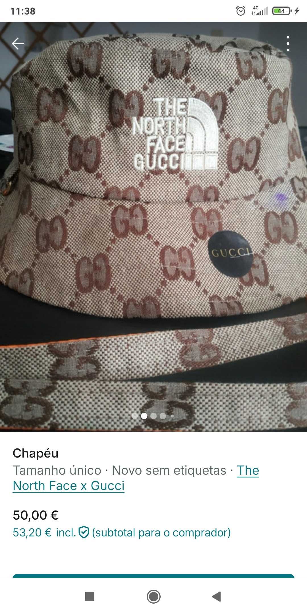 Chapéu the North face com colab cm a gucci