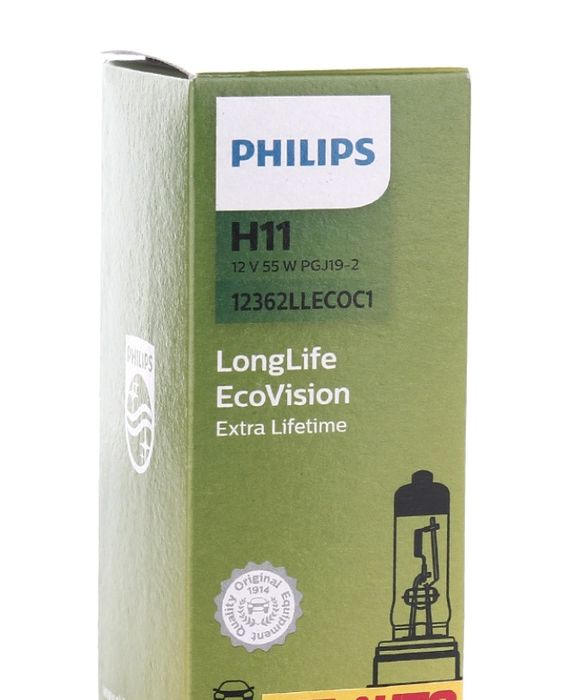 Галогенная лампа Philips H11 LongLife EcoVision (2 шm) - 12V 55W(б.у.)
