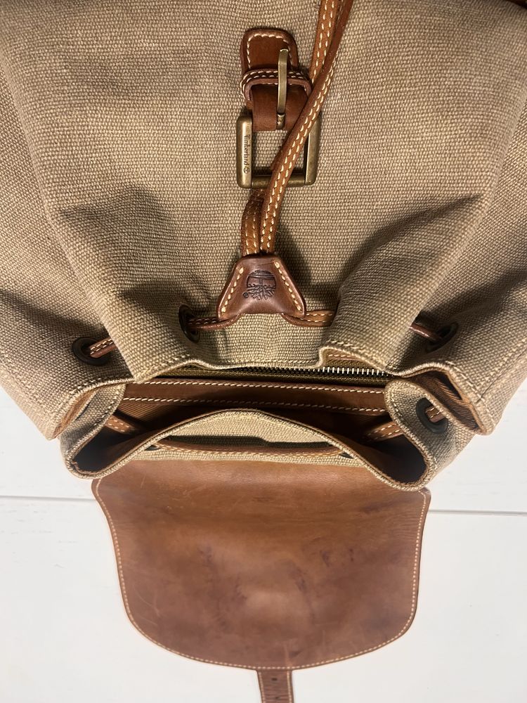 Mochila pele e lona Timberland