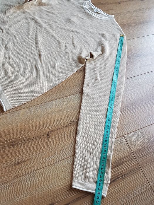 S Review sweter męski bawełniany sweterek beżowy 100% cotton 
Nowy pow