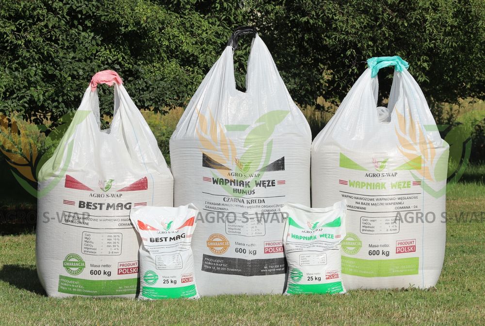 Wapno nawozowe granulowane magnezowe węglanowe czarna kreda PRODUCENT