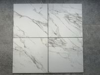 Płytki Calacatta 40 x 40 MAT Gres Szkl. BARTON WHITE Paradyz marmur