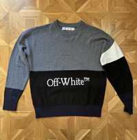 Off-White logo jacquard colour-block Jumper (светер)