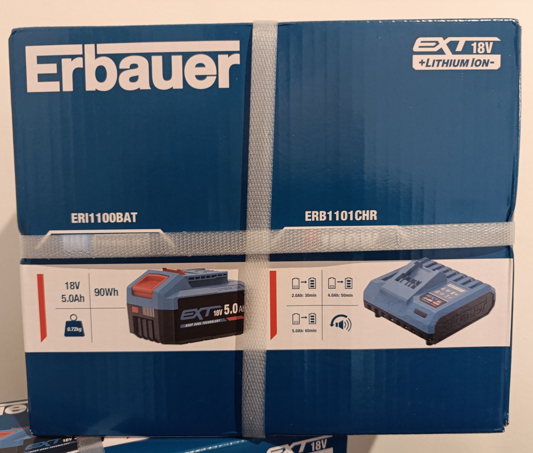 Zastaw BATETIA 5.0Ah + ŁADOWARKA  ERBAUER - nowe z Castoramy