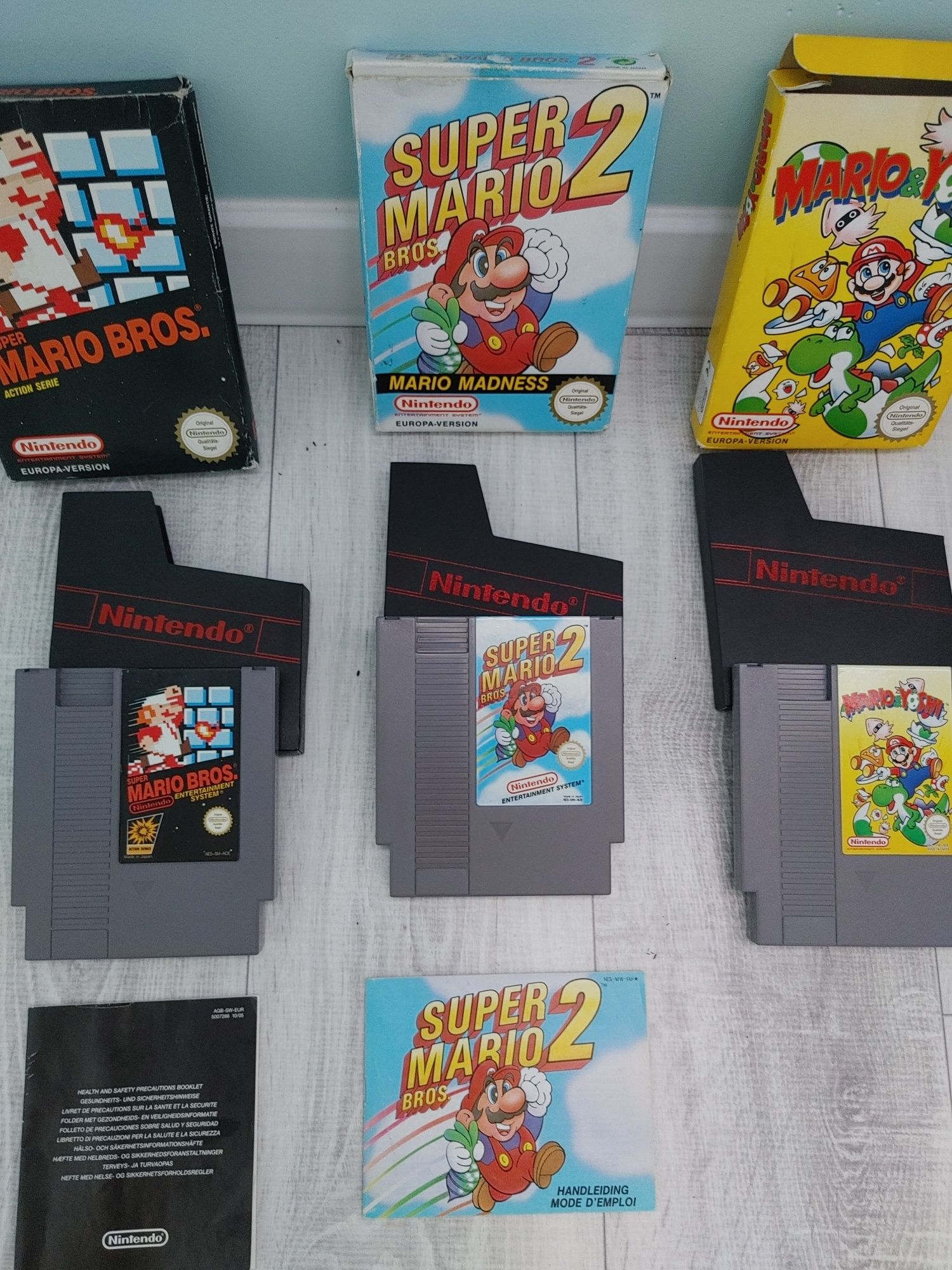 NINTENDO NES 3 x gry Mario + opakowania SPRAWDŹ