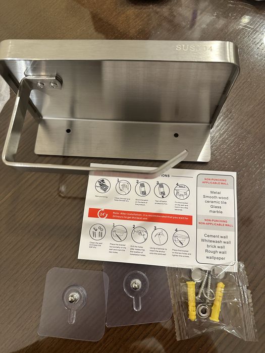 Suporte de papel higiénico em aço inoxidável