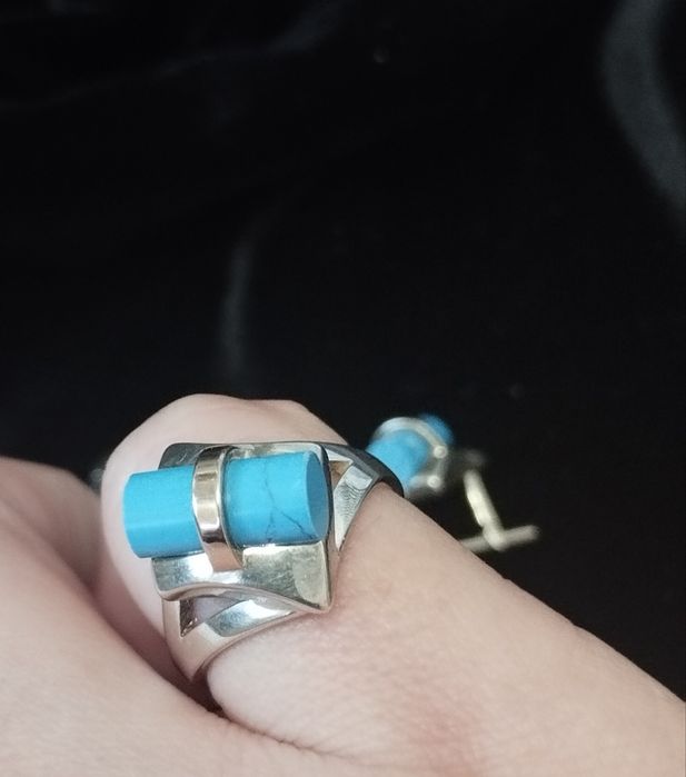 серебро набор  с бирюзой.