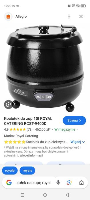 Kociołek do zup royal 10l 3szt