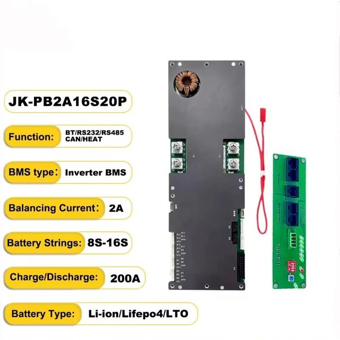BMS JK-PB2A16S20P v15 200А для Li-ion/LiFePO4 8S-16S