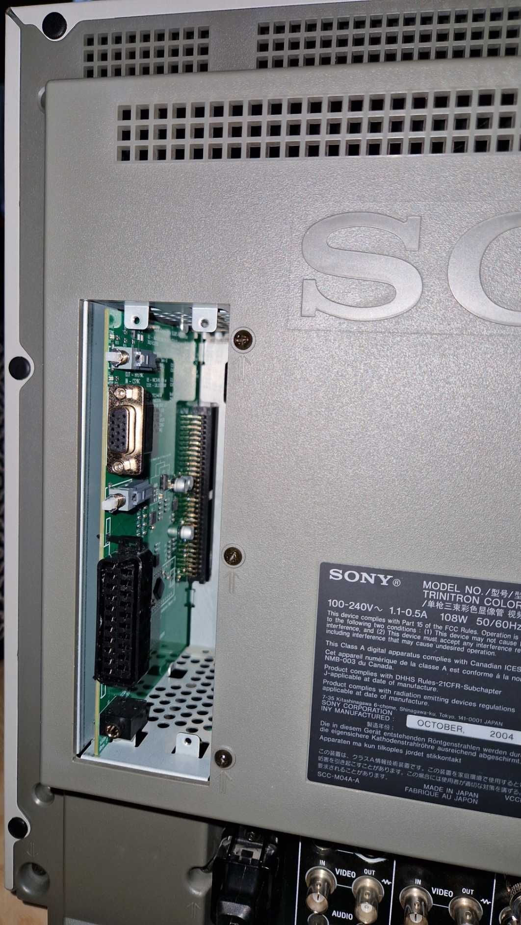 Klon karty SONY BKM-129X do monitorów BVM/PVM (wersja SCART-VGA)