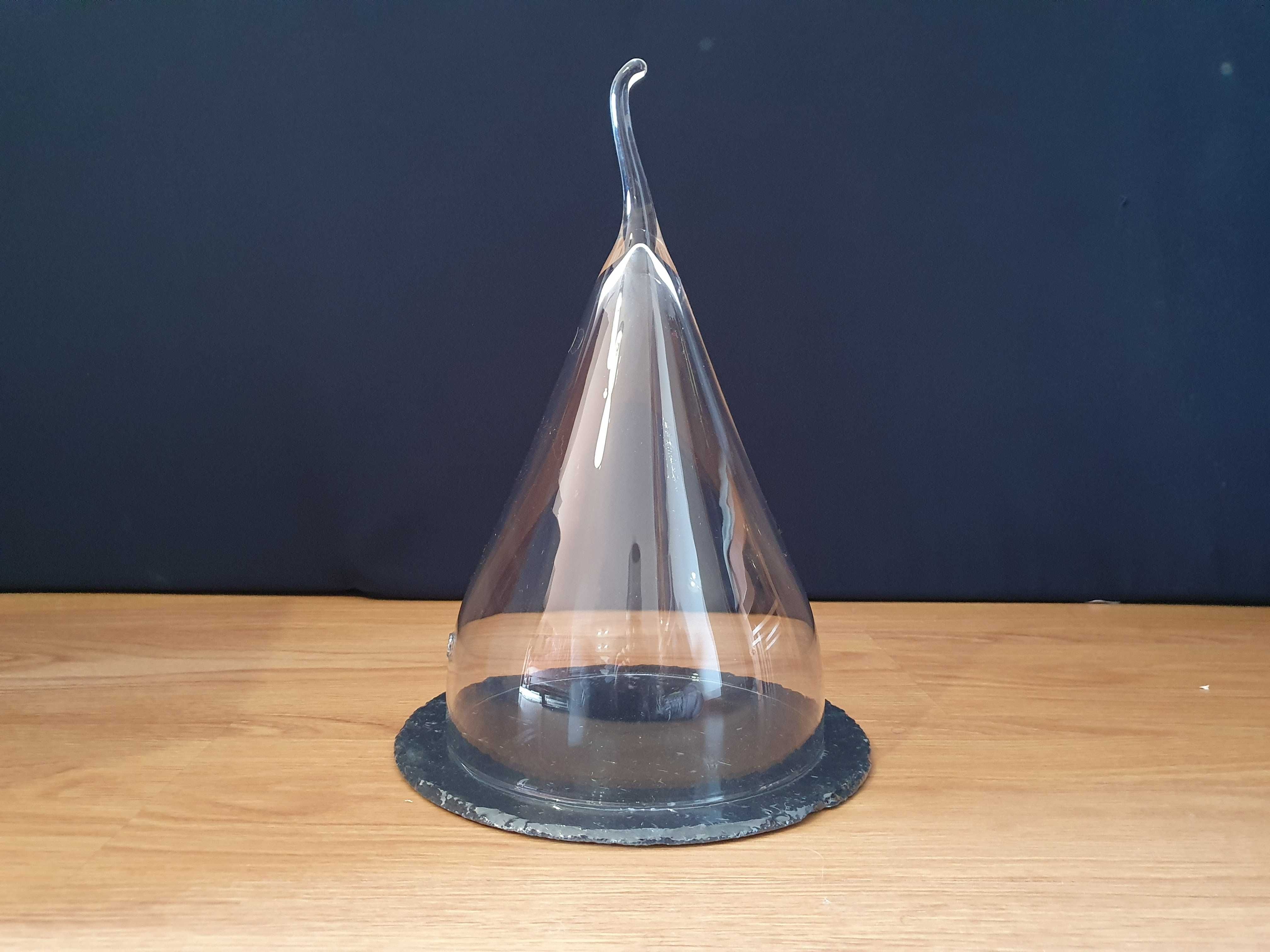 Base em pedra para alimentos com tampa de vidro Nude Glass