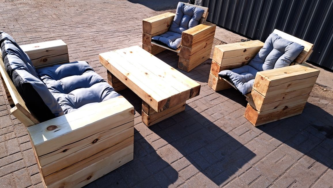 Meble ogrodowe  z bel 20x20 grube piękne potężne super styl