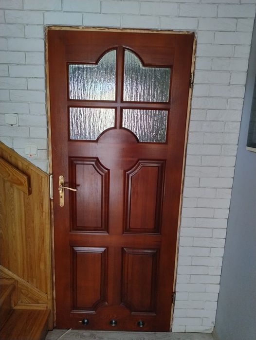 Drzwi drewniane wewnętrzne prawe 80 bez ościeżnicy