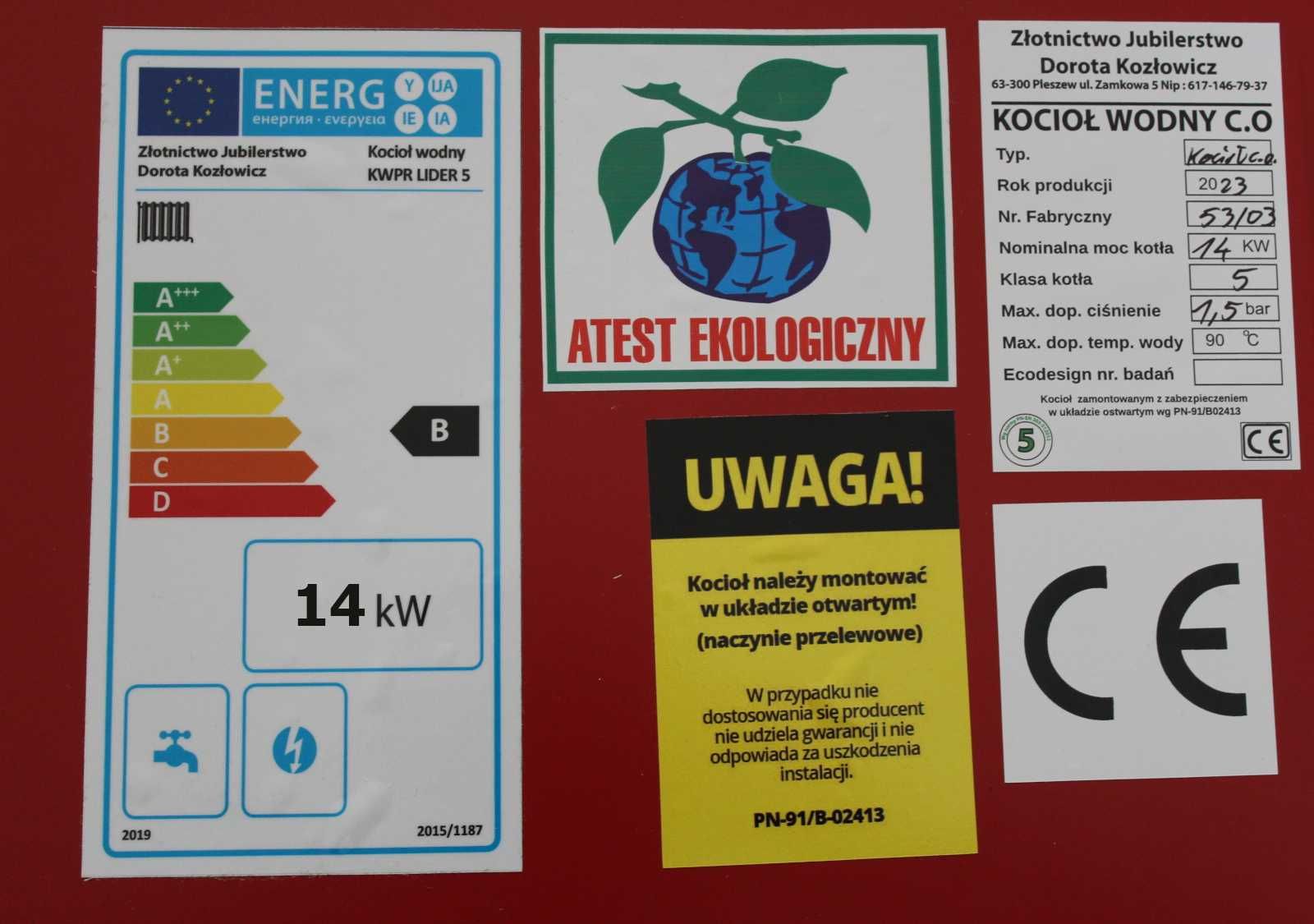 PIEC 14 kW do 160m2 Kocioł z PODAJNIKIEM Piece na   EKOGROSZEK