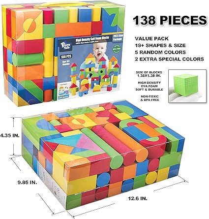 pairez toys klocki piankowe dla maluchów 138 elementów