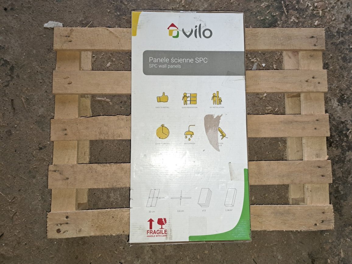 Panele ścienne Vilo SPC Concrete Light / 60 cm x 30 cm
