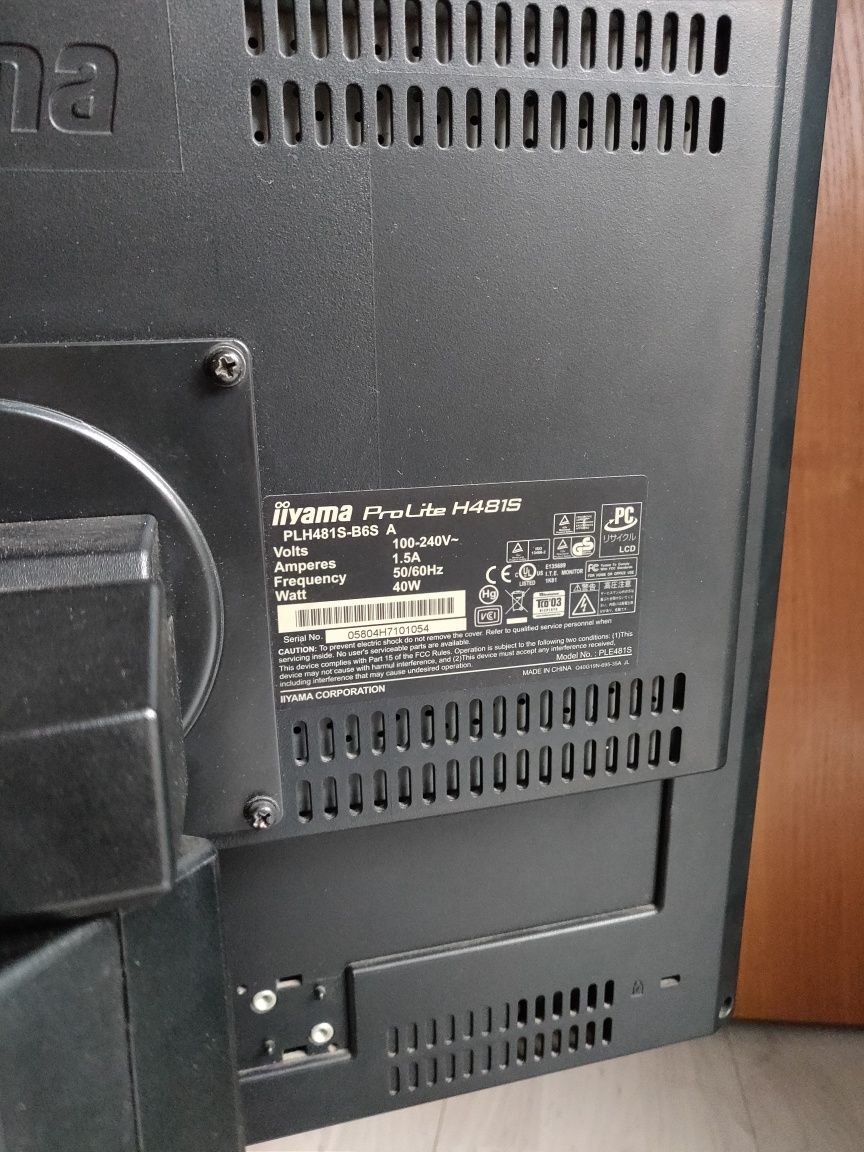 Iiyama ProLite H481s 19" monitor LCD