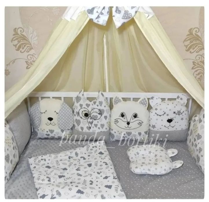 Бортики в дитяче ліжечко. Защитные бортики в детскую кроватку.