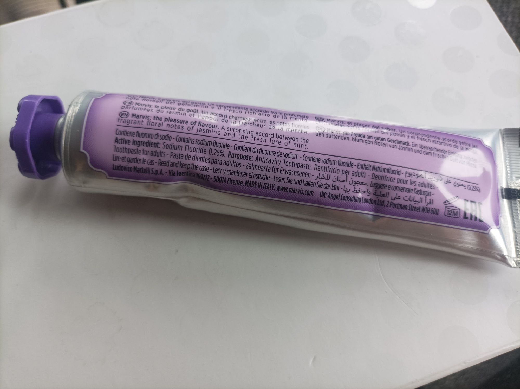 MARVIS JAŚMIN MIĘTA pasta do zębów z fluorem wybielająca 85 ml