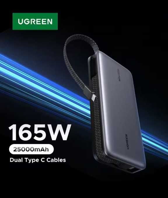 Повербанк Powerbank Ugreen PB552 Nexode 25000mAh 165W PD3.1 McBook Pro