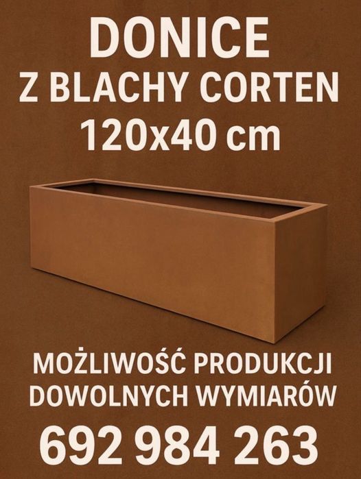 Donica, donice stal corten na wymiar