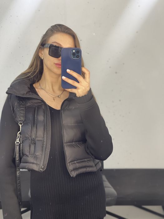 Коротка куртка Zara, чорний пуфер