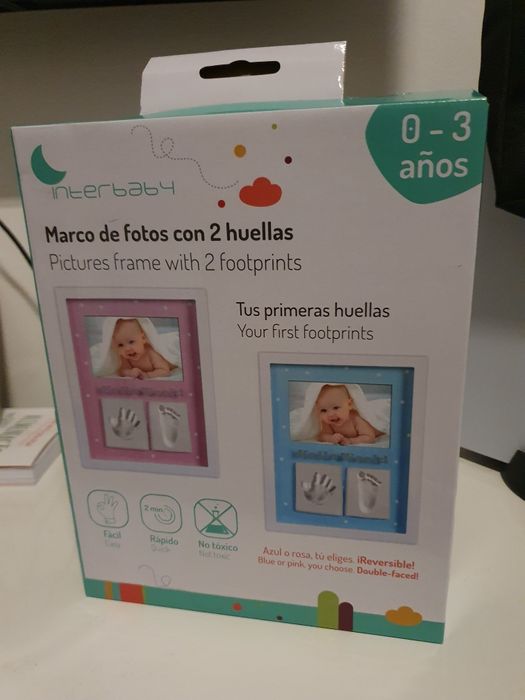 Moldura de Fotografias e Mão e Pé em Argila