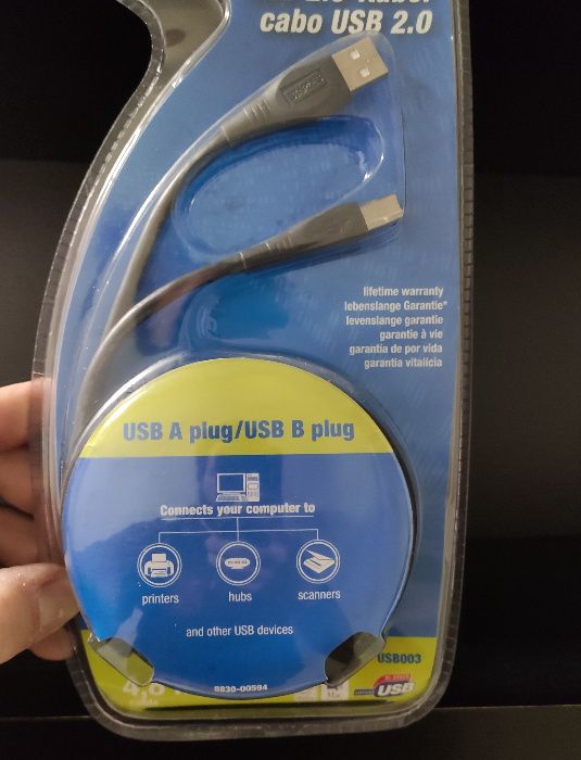 Cabo USB 5 metros para Impressoras (alta qualidade)