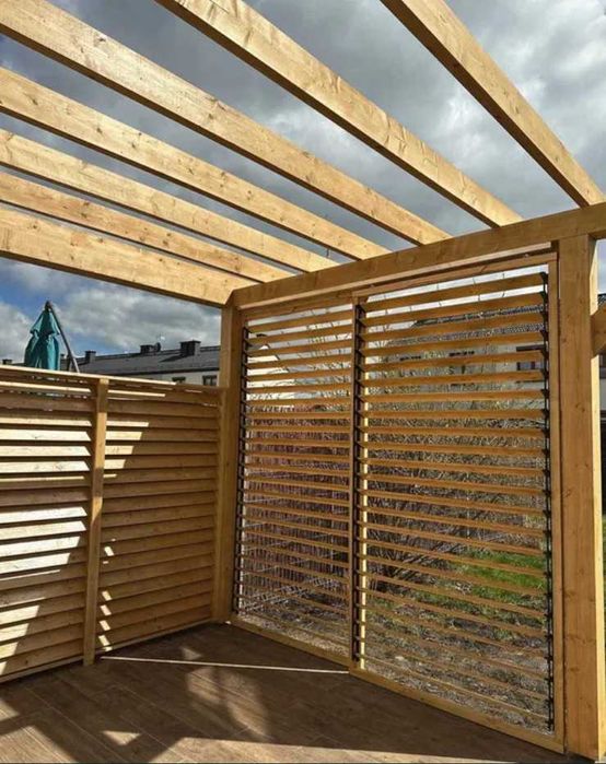 Żaluzje Ogrodowe Prowadnice Uchwyt Ruchome Deseczki