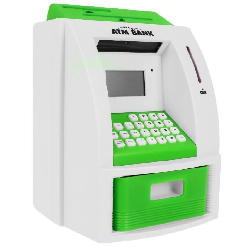 Bankomat skarbonka dla dzieci 3+ zielony Interaktywne funkcje  Karta