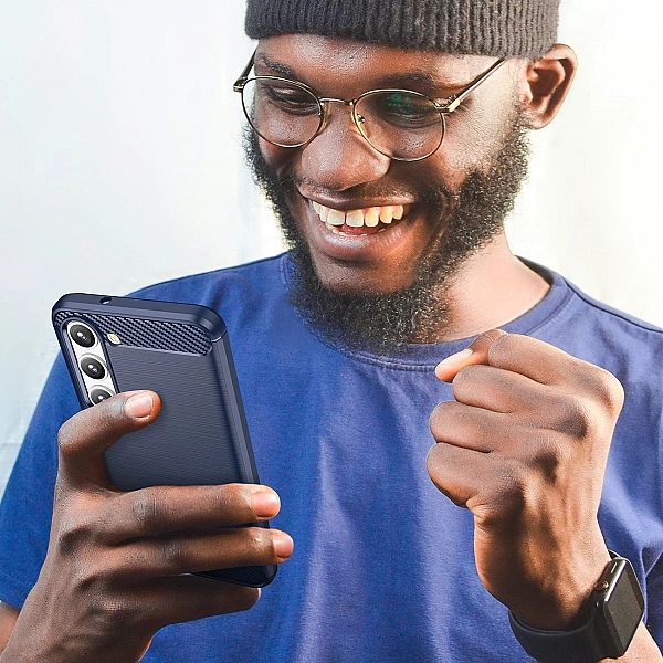 Carbon Case etui Samsung Galaxy S23+ elastyczny silikonowy karbonowy p