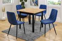 Krzesło tapicerowne K6-FX - welur + czarne nogi - 6 kolorów