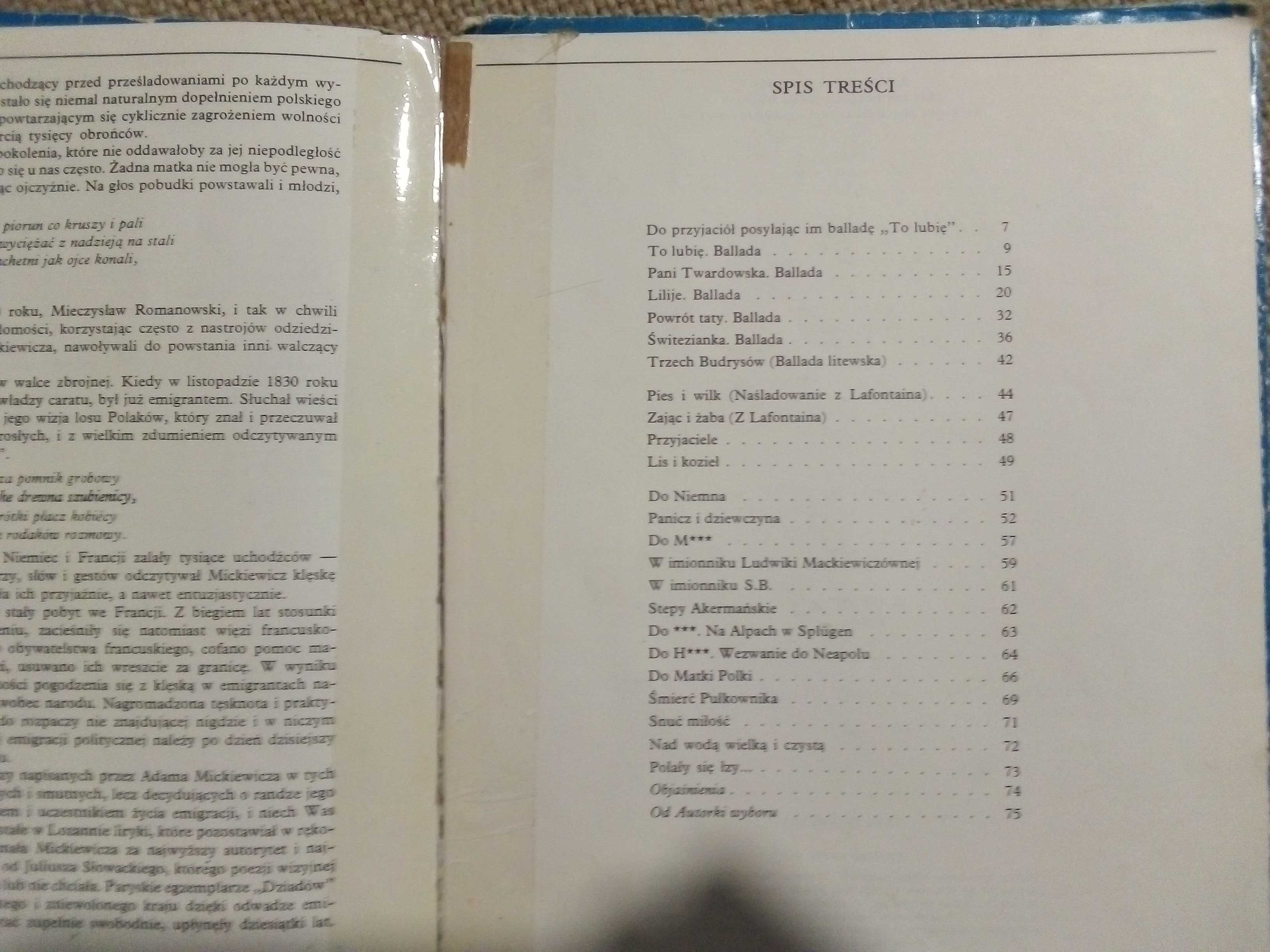 Ballady, bajki, wiersze - Adam Mickiewicz - wyd 1984r