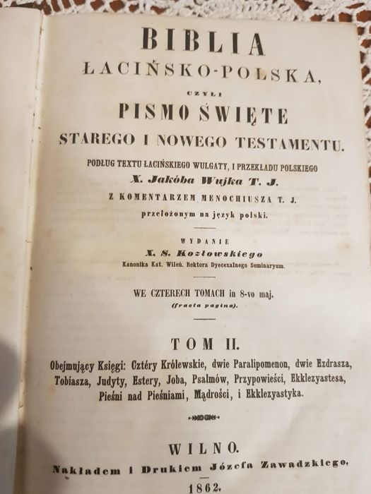 Biblia czterotomowa .Stan jak na załączonych zdjeciach