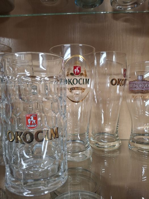 Okocim  Birofilistyka Browary kolekcja szklanek kufli