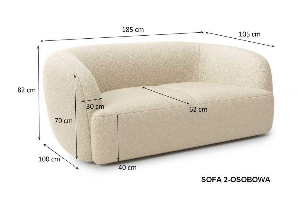 Sofa Lagoon 2-os 3-os różne konfiguracje kolory produkt na zamówienie