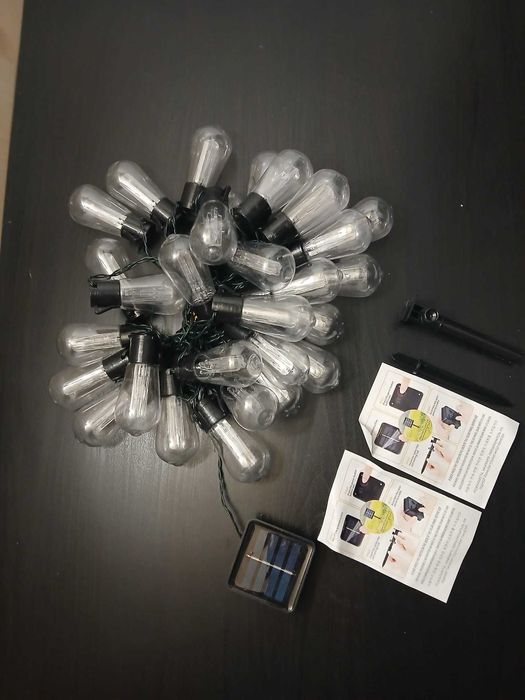 30 lampadas Led c/ painel solar