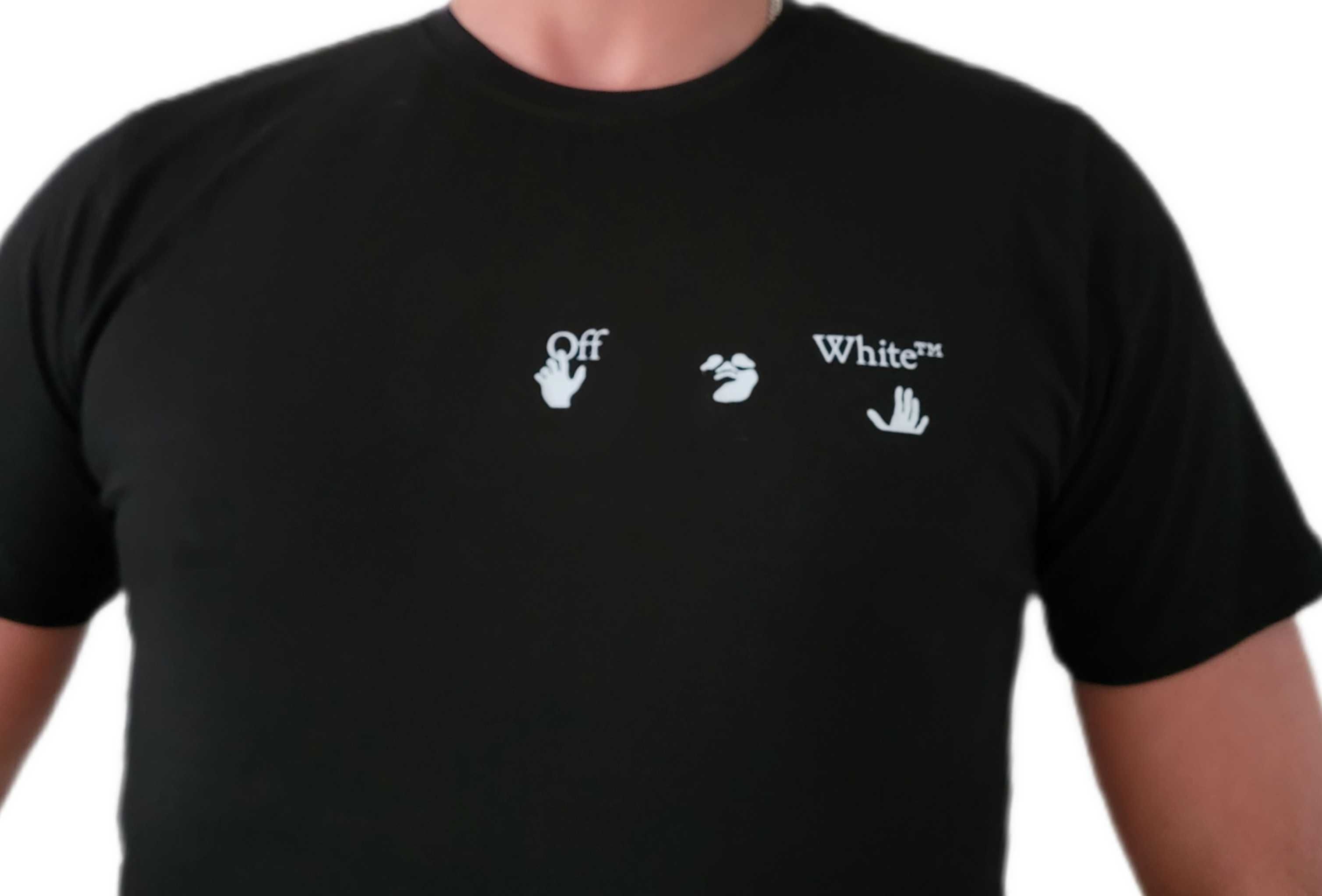 Koszulka męska OFF WHITE motyw Skate czarna