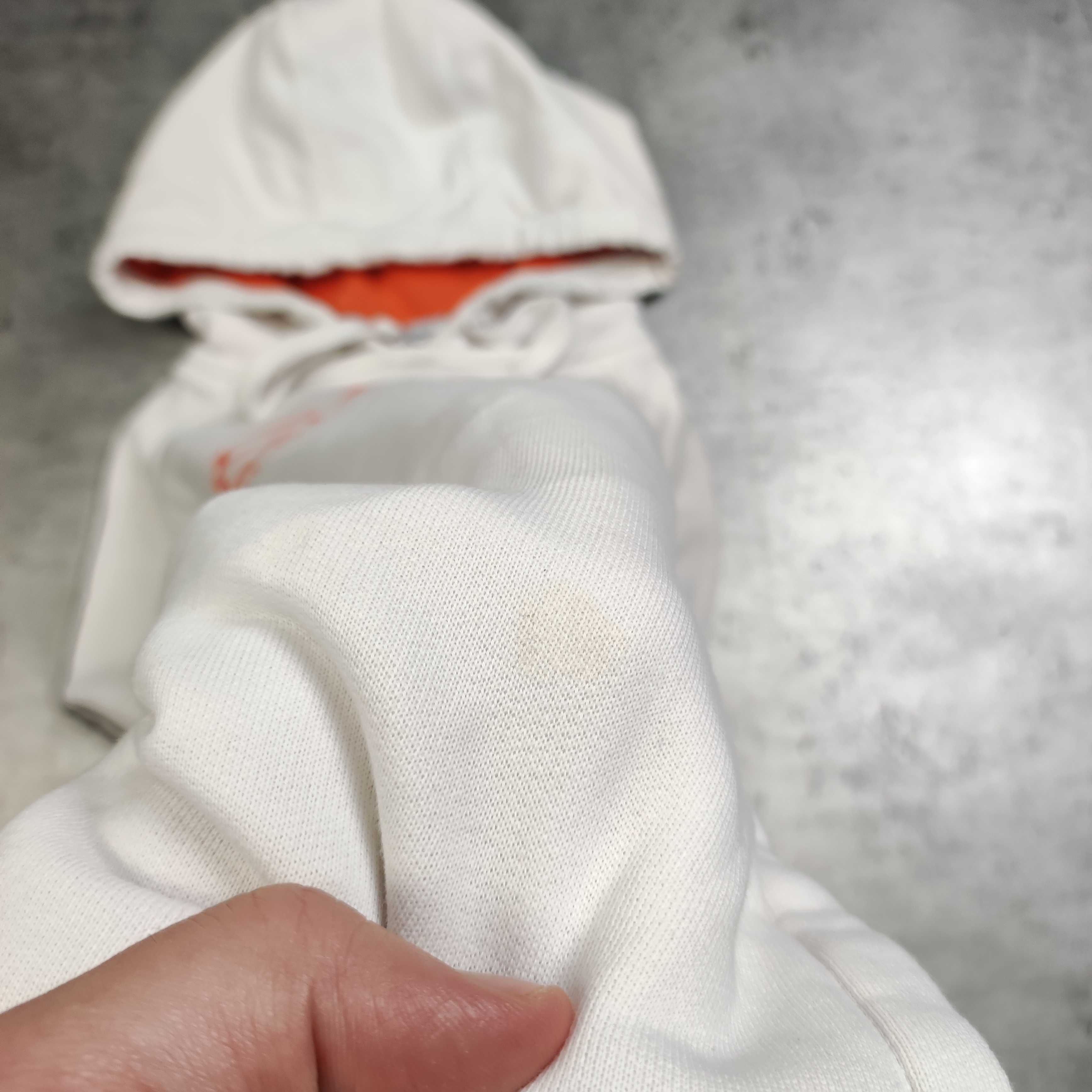 MĘSKA Bluza PREMIUM z Kapturem Hoodie Lampas Biała EA7 Emporio Armani