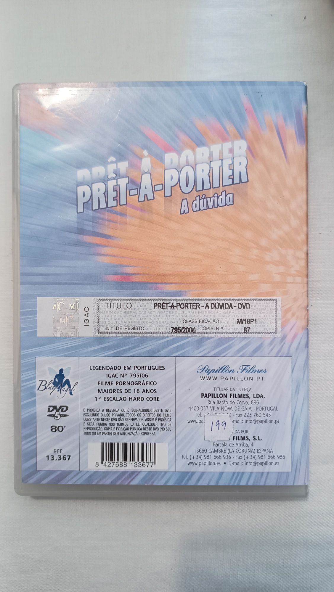 Filme para adultos. DVD. A Dúvida