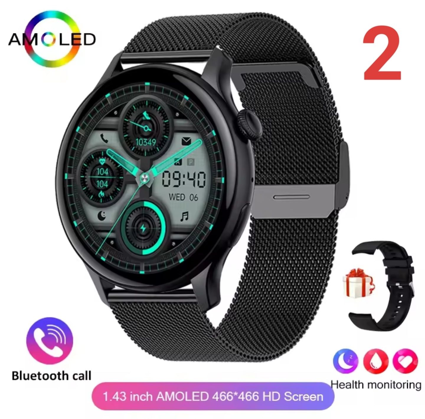 Relógio Smartwatch NFC AMOLED