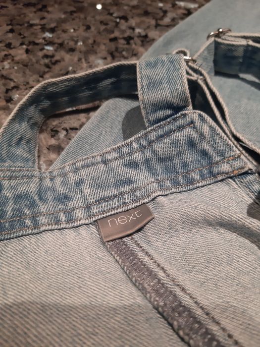 Ogrodniczki 11 lat next jeans denim błękit jakość tkmaxx młodzież dzie